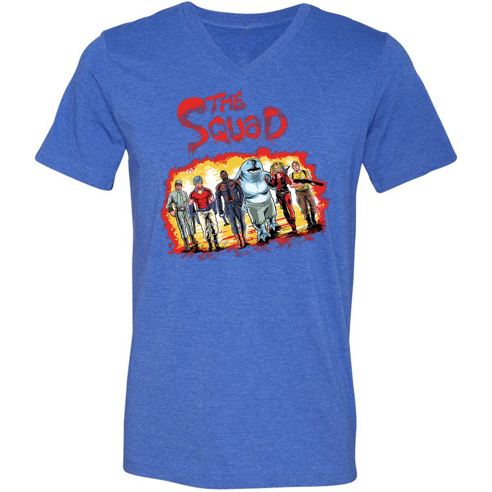 Unisex V-Neck T-Shirt - YGLSYGCN - Heather True Royal - 14