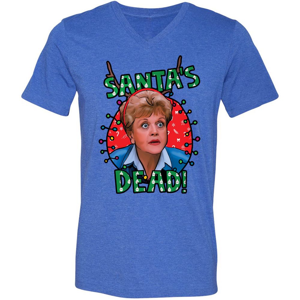 Unisex V-Neck T-Shirt - 38XM4TDT - Heather True Royal - 14