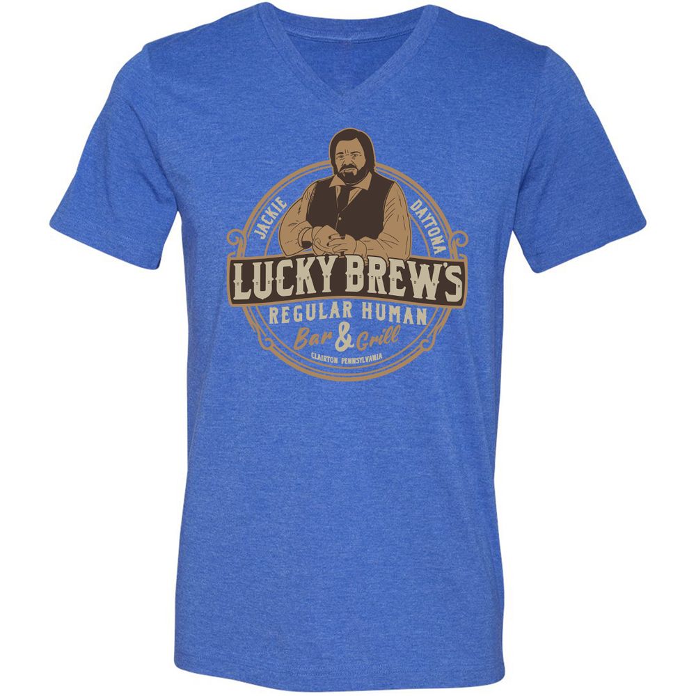 Unisex V-Neck T-Shirt - EQMM7HDG - Heather True Royal - 14