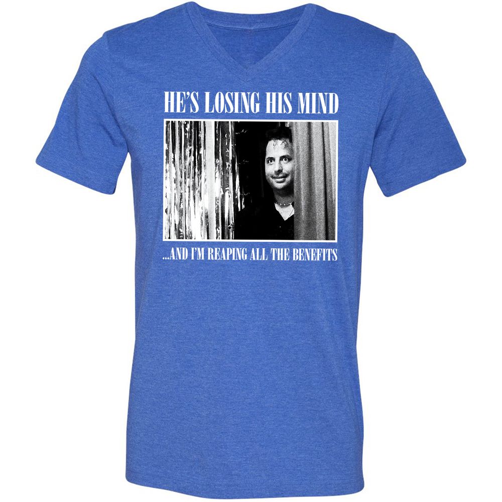 Unisex V-Neck T-Shirt - 81CM54RA - Heather True Royal - 14