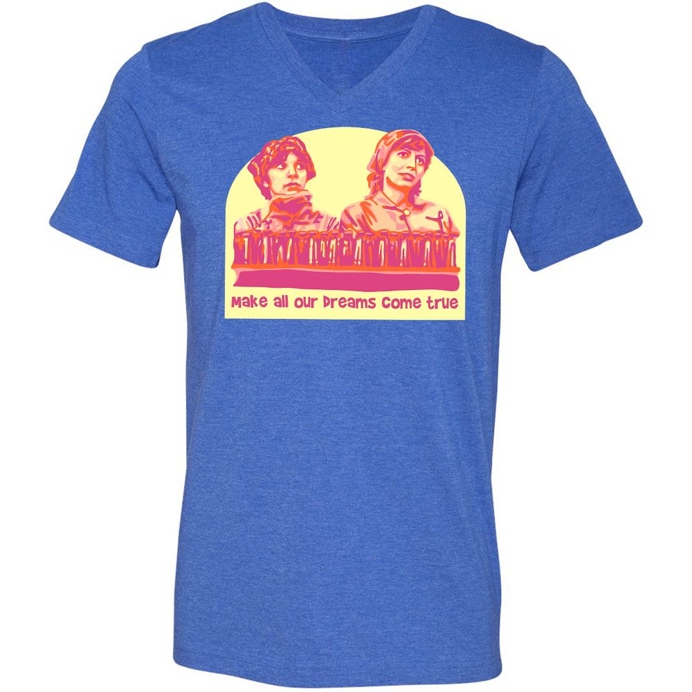 Unisex V-Neck T-Shirt - 3KA91UEZ - Heather True Royal - 14