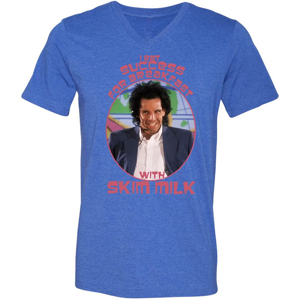 Unisex V-Neck T-Shirt - SY5DG28J - Heather True Royal - 14
