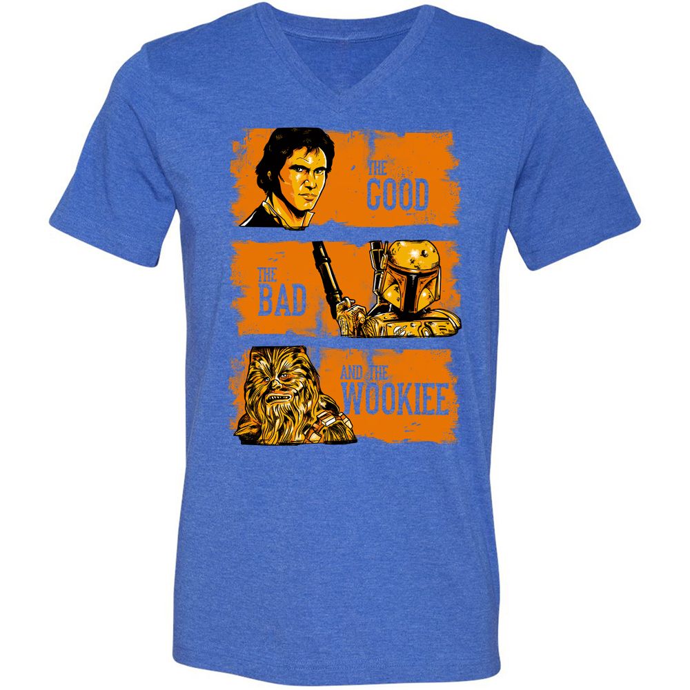 Unisex V-Neck T-Shirt - MR1DTZ7B - Heather True Royal - 14