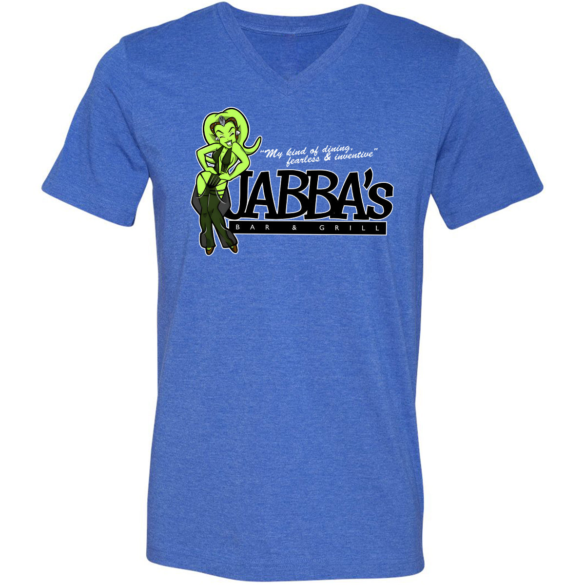 Unisex V-Neck T-Shirt - XS9CRC43 - Heather True Royal - 14