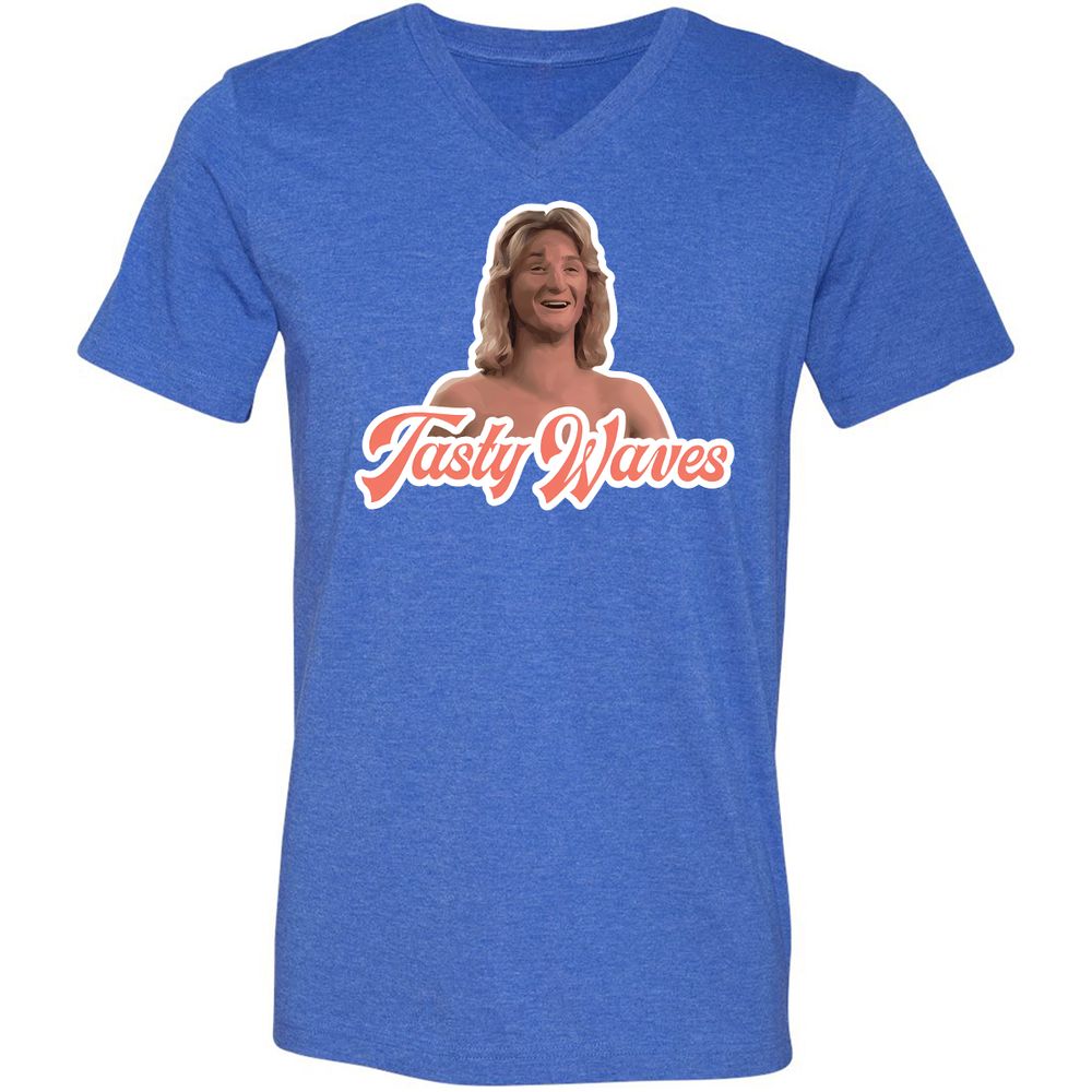 Unisex V-Neck T-Shirt - Y8BE5F7S - Heather True Royal - 14