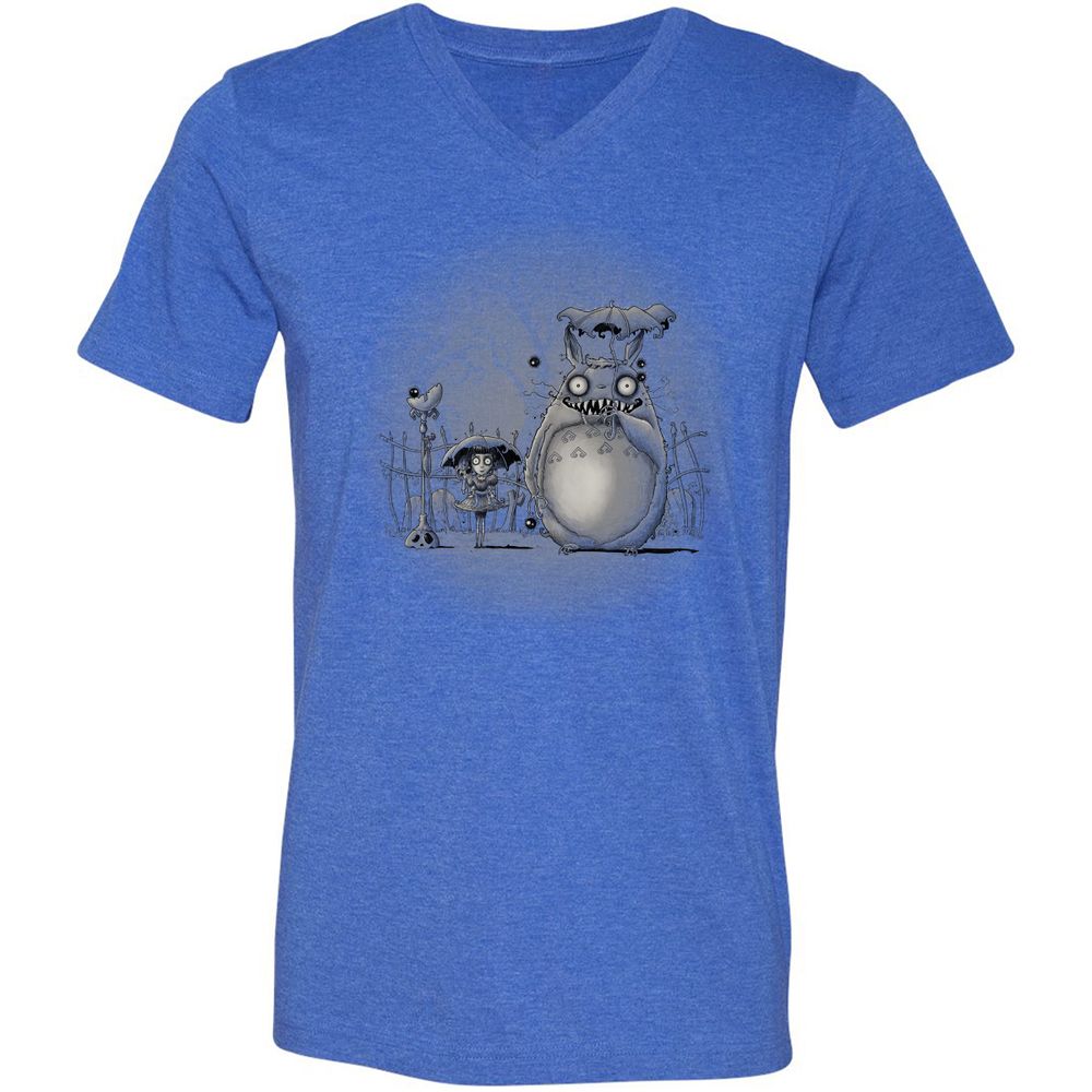 Unisex V-Neck T-Shirt - LVEWHV67 - Heather True Royal - 14