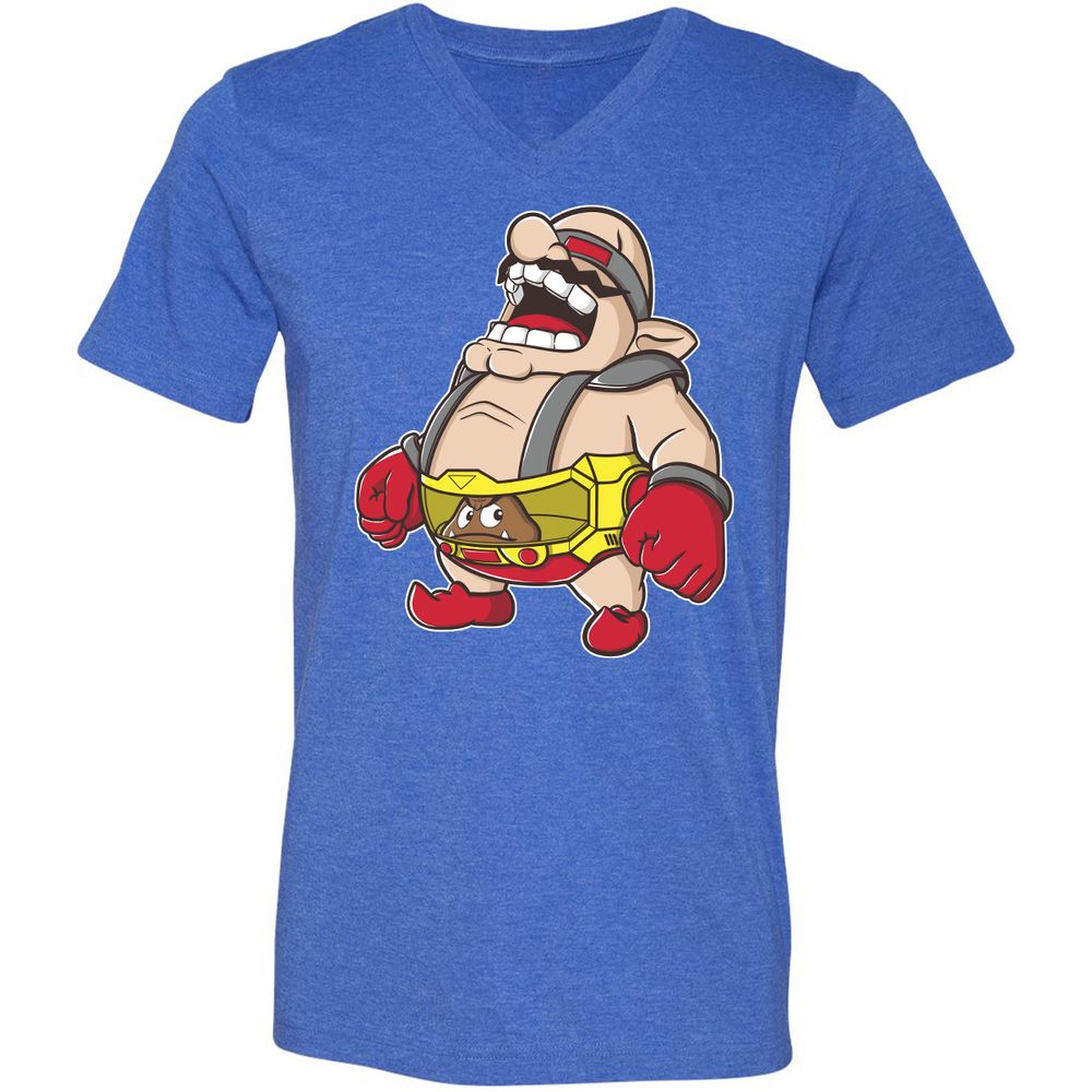 Unisex V-Neck T-Shirt - CGS5X22Z - Heather True Royal - 14
