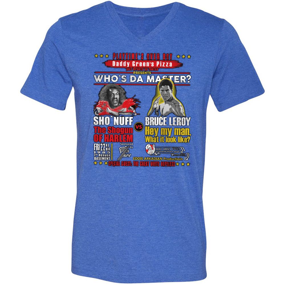 Unisex V-Neck T-Shirt - P8NQ9STW - Heather True Royal - 14