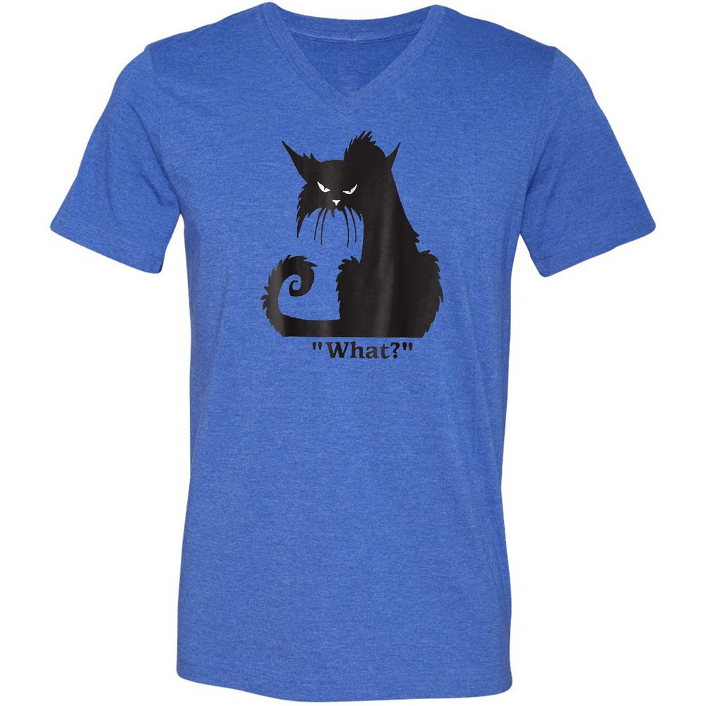 Unisex V-Neck T-Shirt - KK4B7PCS - Heather True Royal - 14