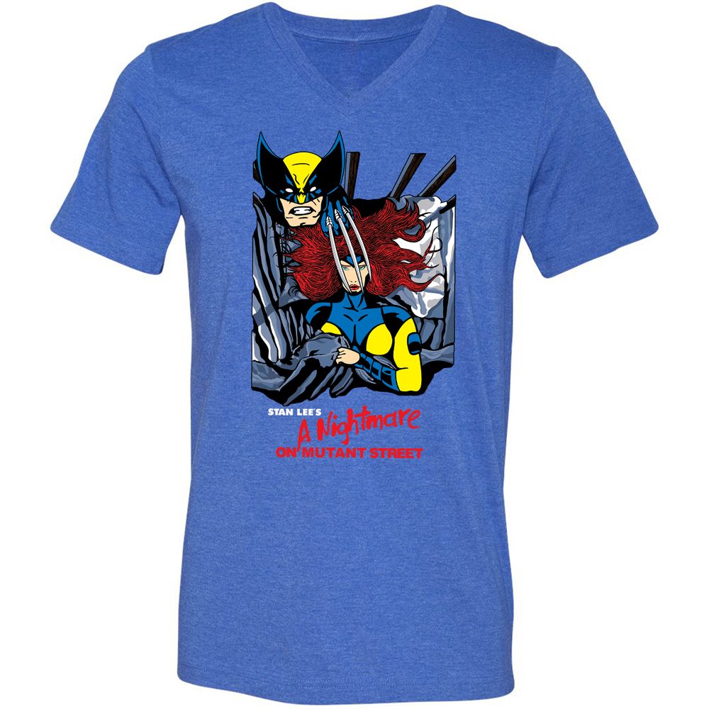 Unisex V-Neck T-Shirt - 52B77CT3 - Heather True Royal - 14