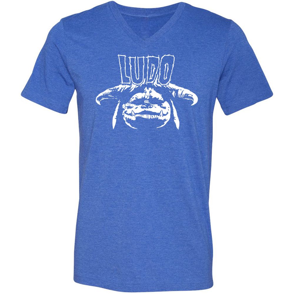 Unisex V-Neck T-Shirt - WY2V2PXT - Heather True Royal - 14