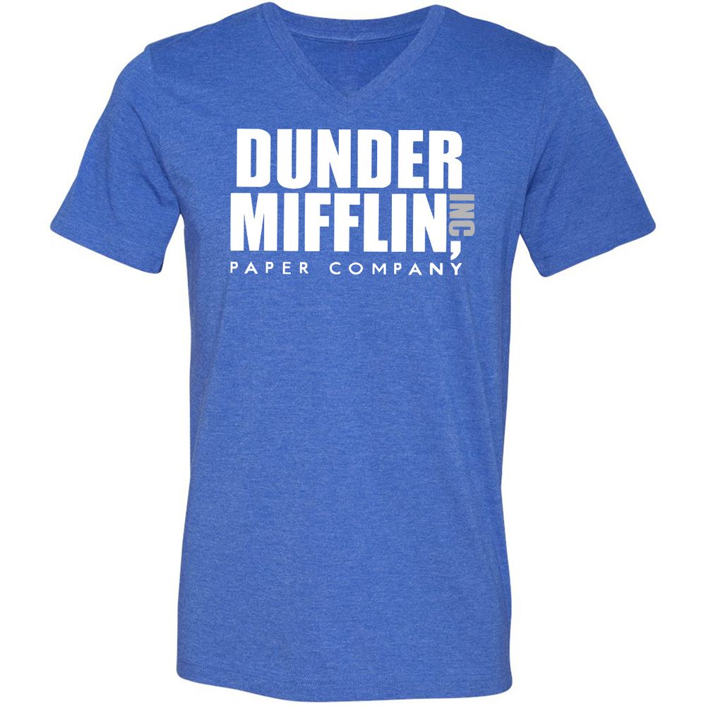 Unisex V-Neck T-Shirt - 69Q1TDTU - Heather True Royal - 14