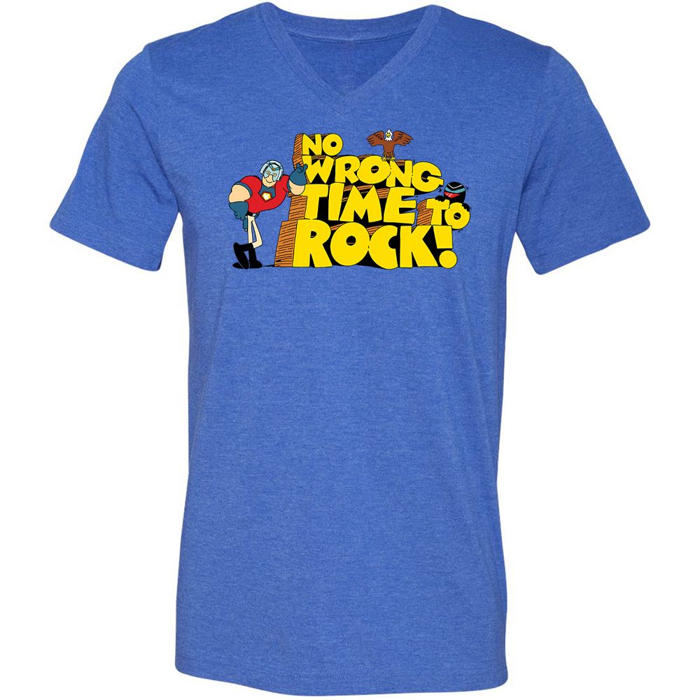 Unisex V-Neck T-Shirt - 6P3RLVDD - Heather True Royal - 14
