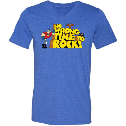 Unisex V-Neck T-Shirt - 6P3RLVDD - Heather True Royal - 14