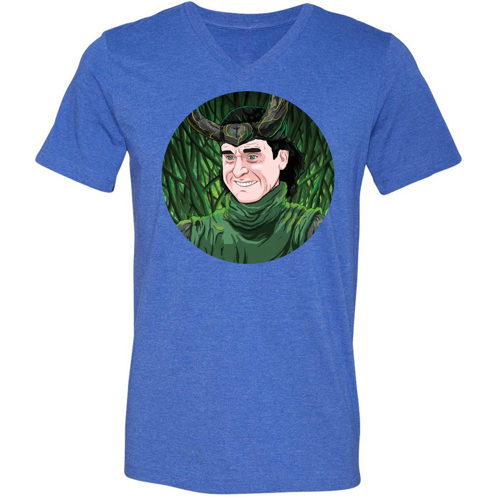 Unisex V-Neck T-Shirt - SSHEWGNP - Heather True Royal - 14