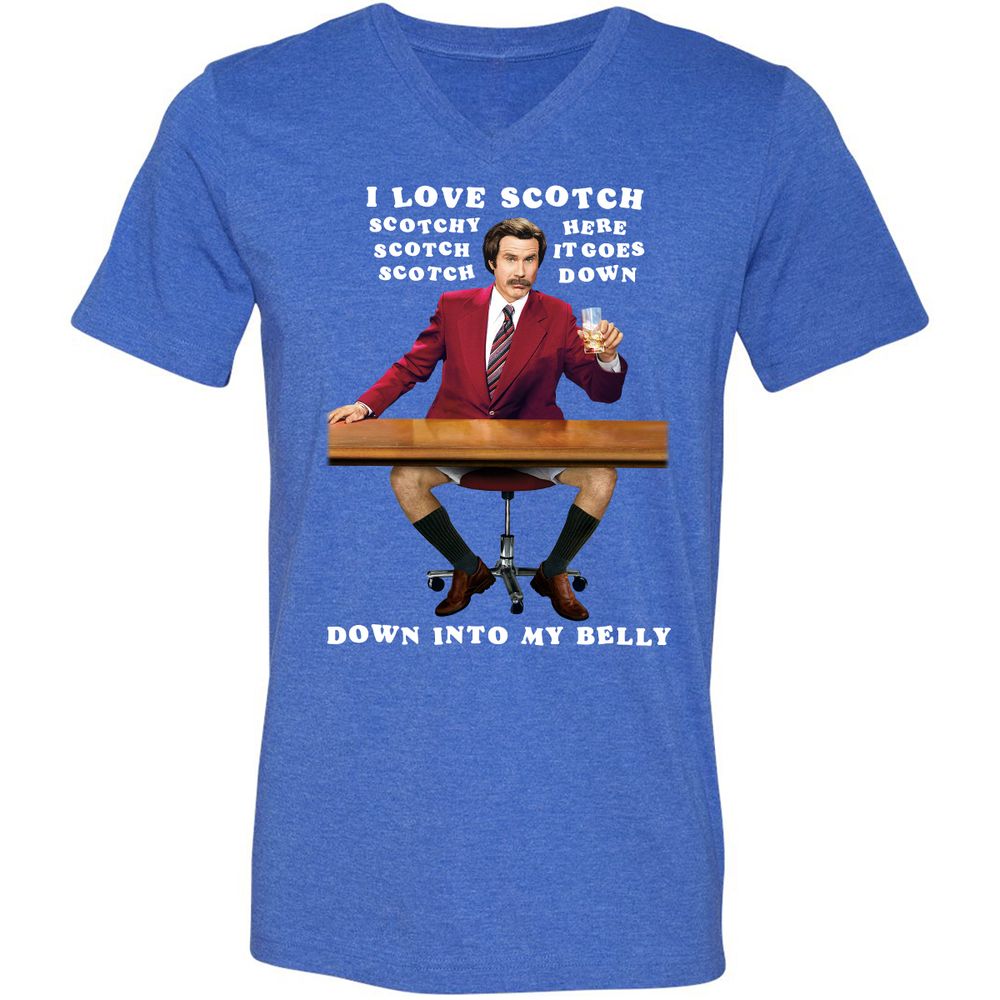 Unisex V-Neck T-Shirt - NYP7YN2Y - Heather True Royal - 14