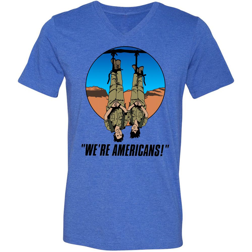 Unisex V-Neck T-Shirt - XPW1GD1X - Heather True Royal - 14