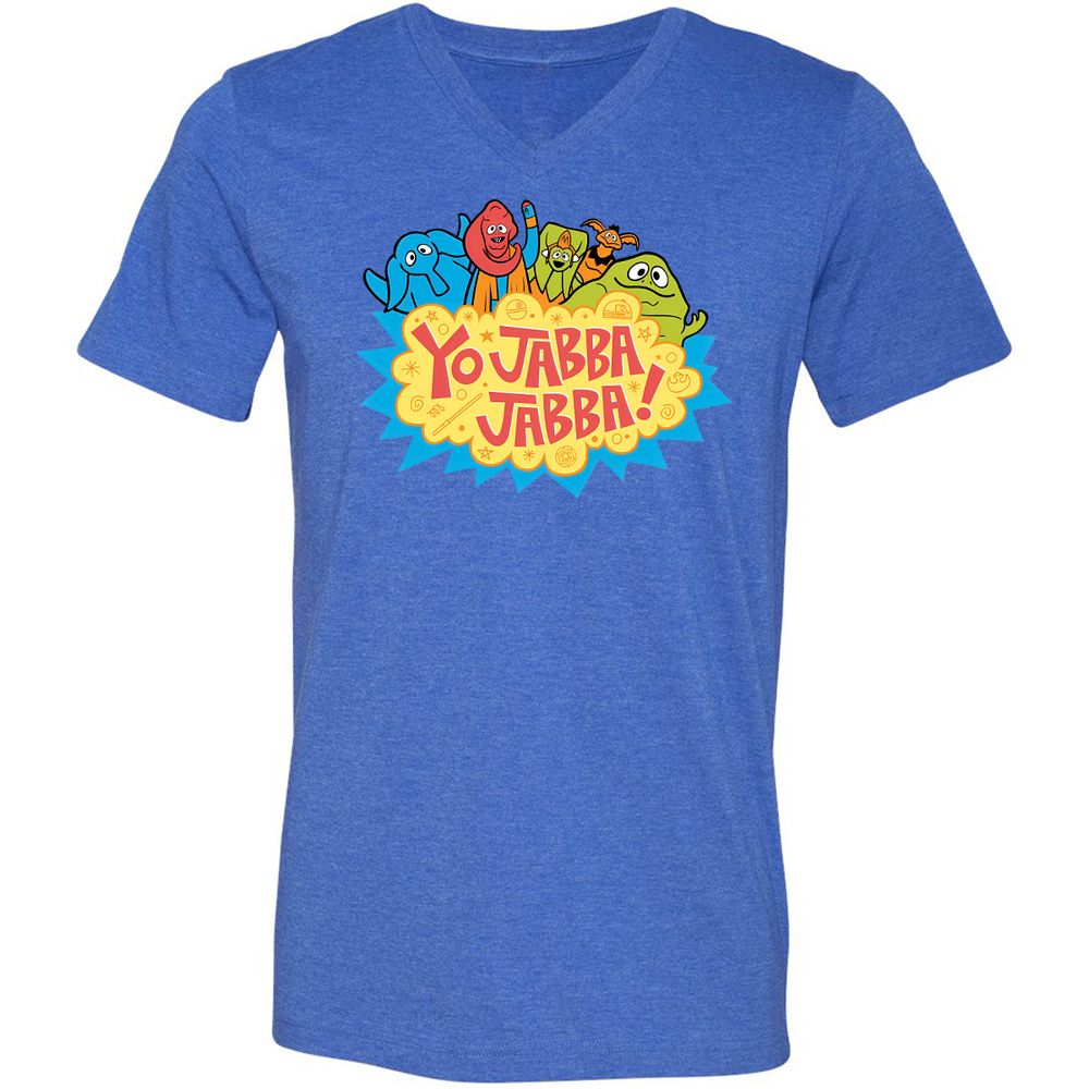 Unisex V-Neck T-Shirt - Q1DNC96N - Heather True Royal - 14