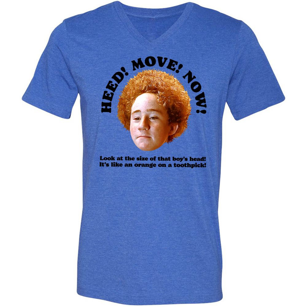 Unisex V-Neck T-Shirt - XS3AJJ47 - Heather True Royal - 14