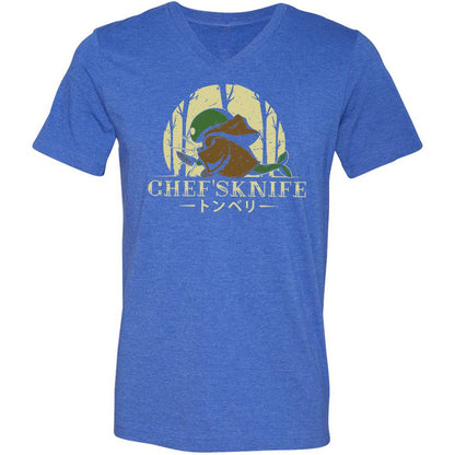 Unisex V-Neck T-Shirt - YK2MSPPX - Heather True Royal - 14