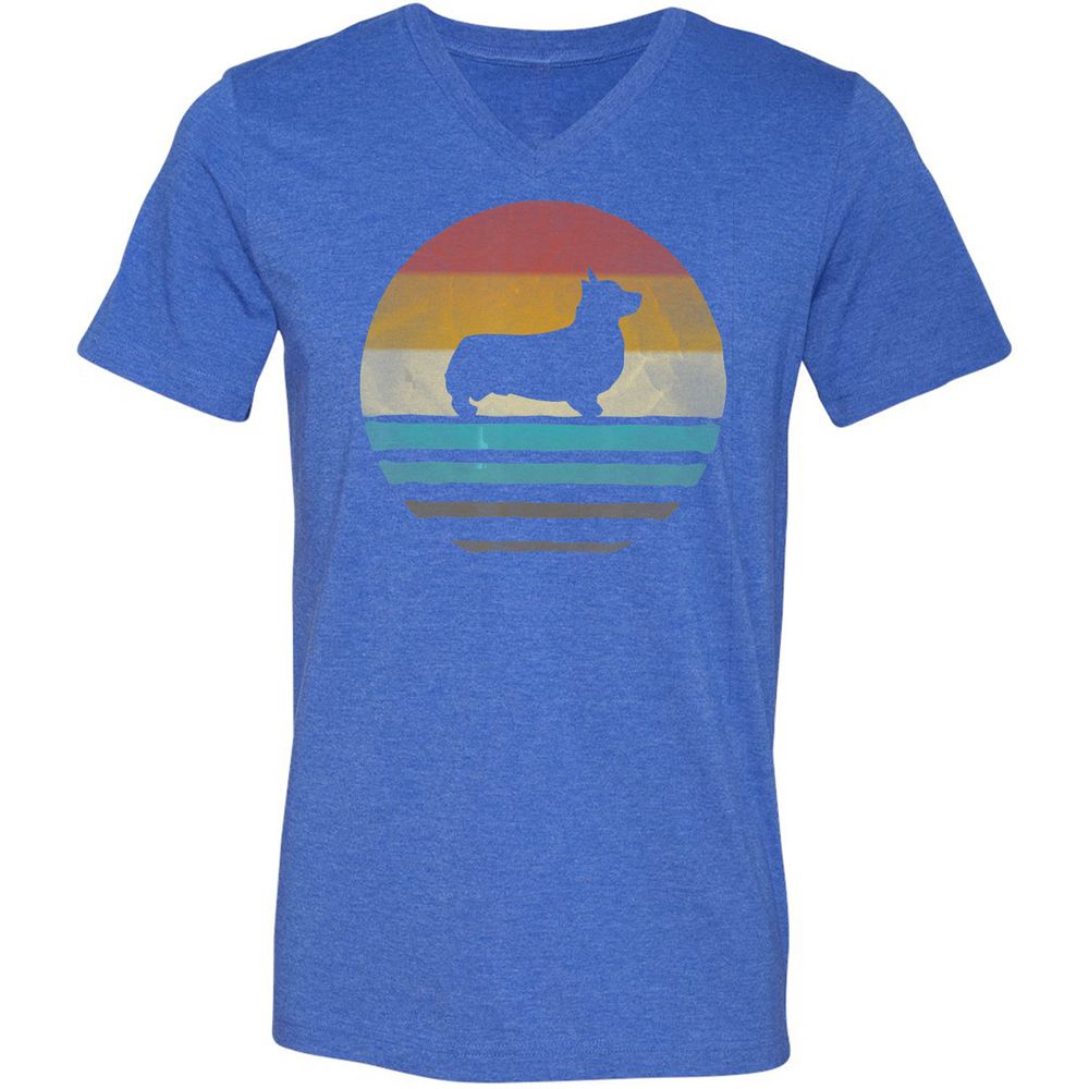 Unisex V-Neck T-Shirt - SUWBVP15 - Heather True Royal - 14