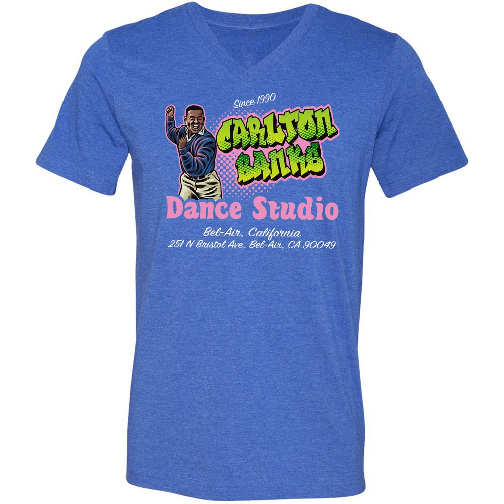 Unisex V-Neck T-Shirt - 448FPX3C - Heather True Royal - 14