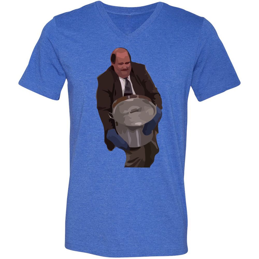 Unisex V-Neck T-Shirt - DMTYG66T - Heather True Royal - 14