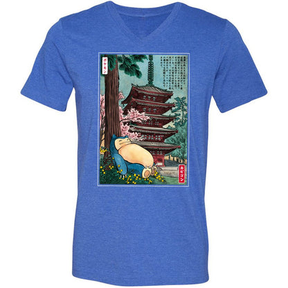 Unisex V-Neck T-Shirt - KY4D79SA - Heather True Royal - 14