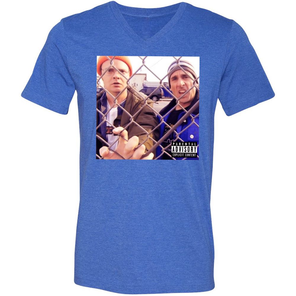 Unisex V-Neck T-Shirt - VU6J4PCP - Heather True Royal - 14