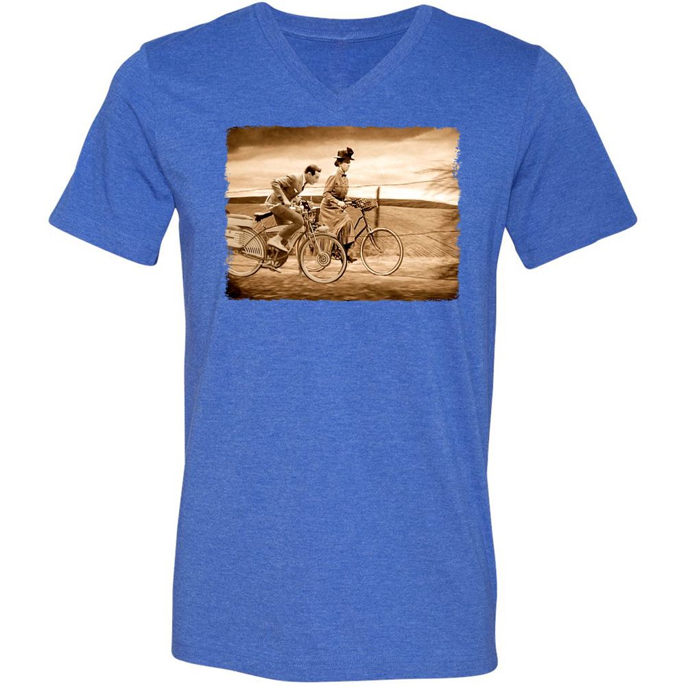 Unisex V-Neck T-Shirt - CMG53KM6 - Heather True Royal - 14