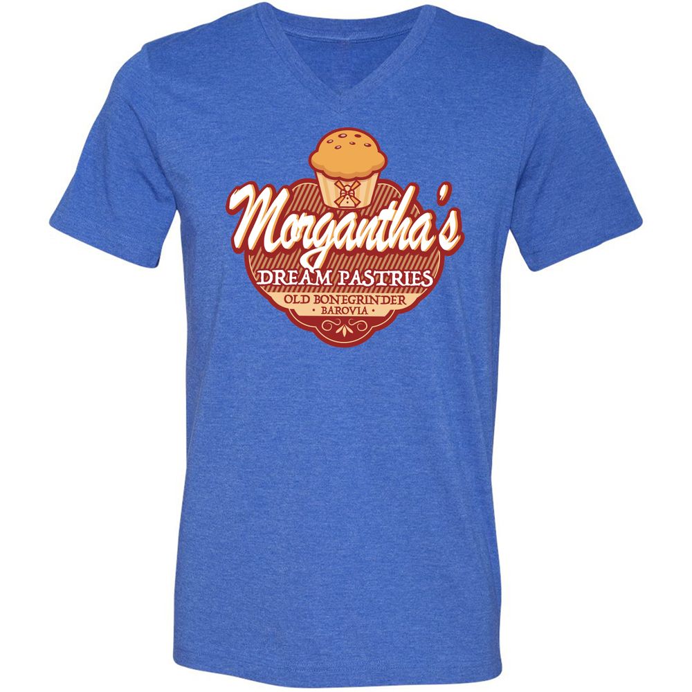 Unisex V-Neck T-Shirt - D7H97E9Z - Heather True Royal - 14