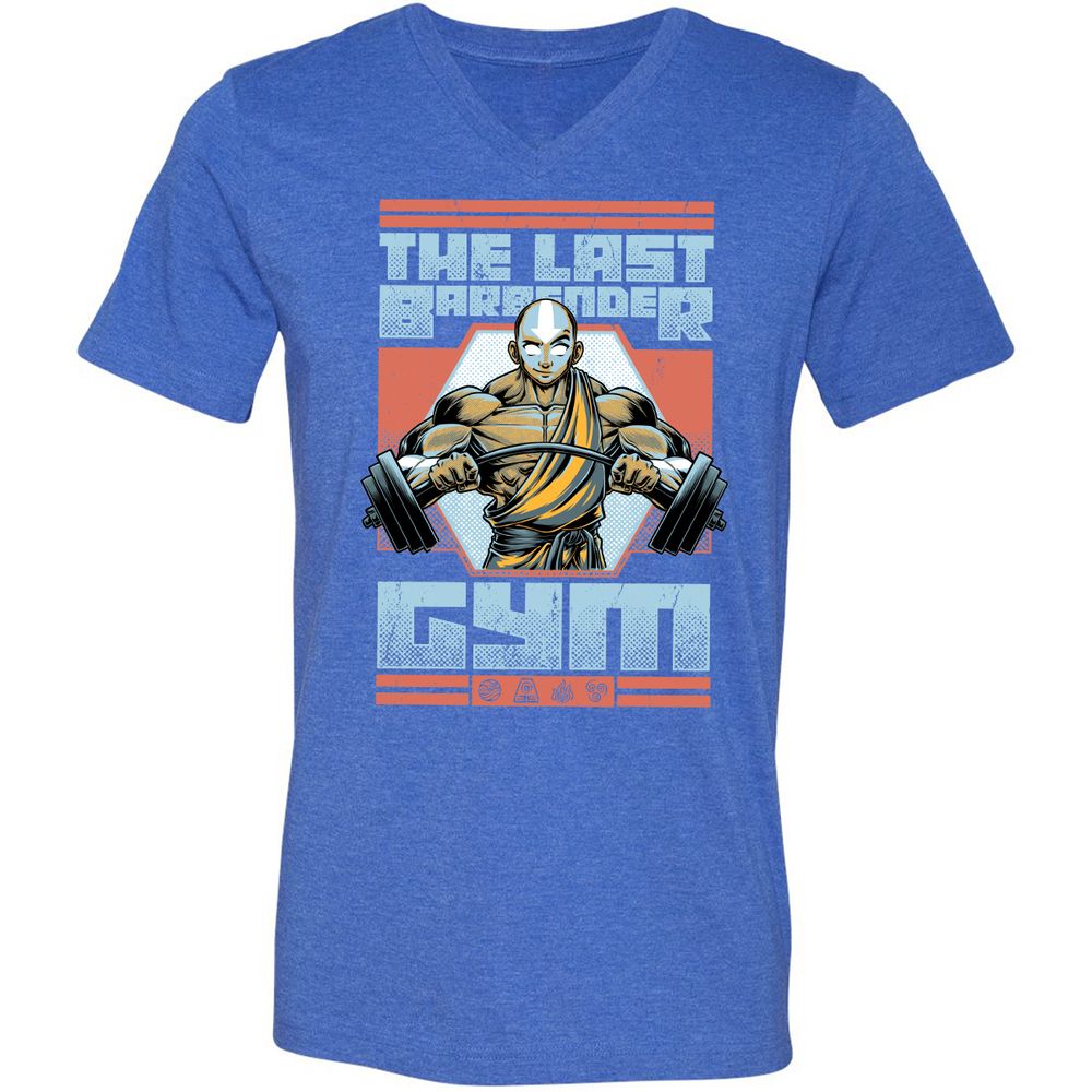 Unisex V-Neck T-Shirt - 7KTVVXB3 - Heather True Royal - 14