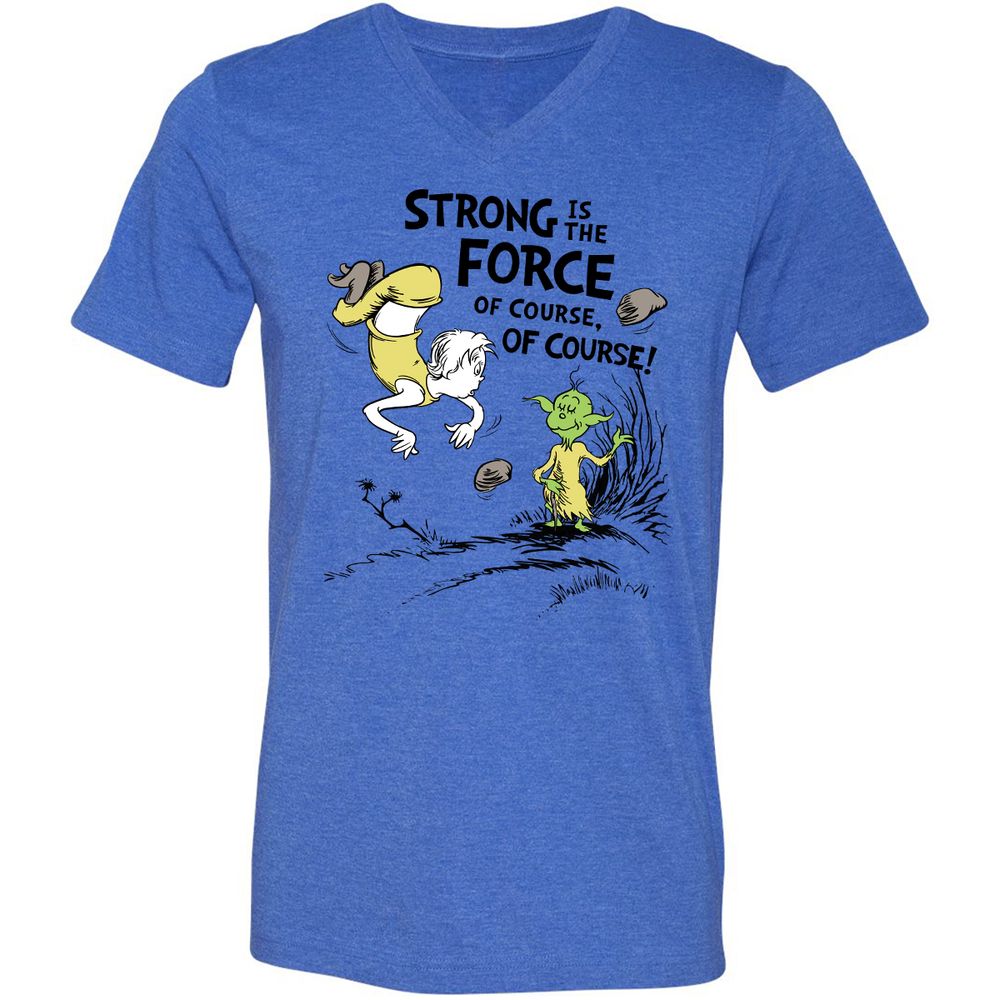 Unisex V-Neck T-Shirt - 5ZB3UHKW - Heather True Royal - 14