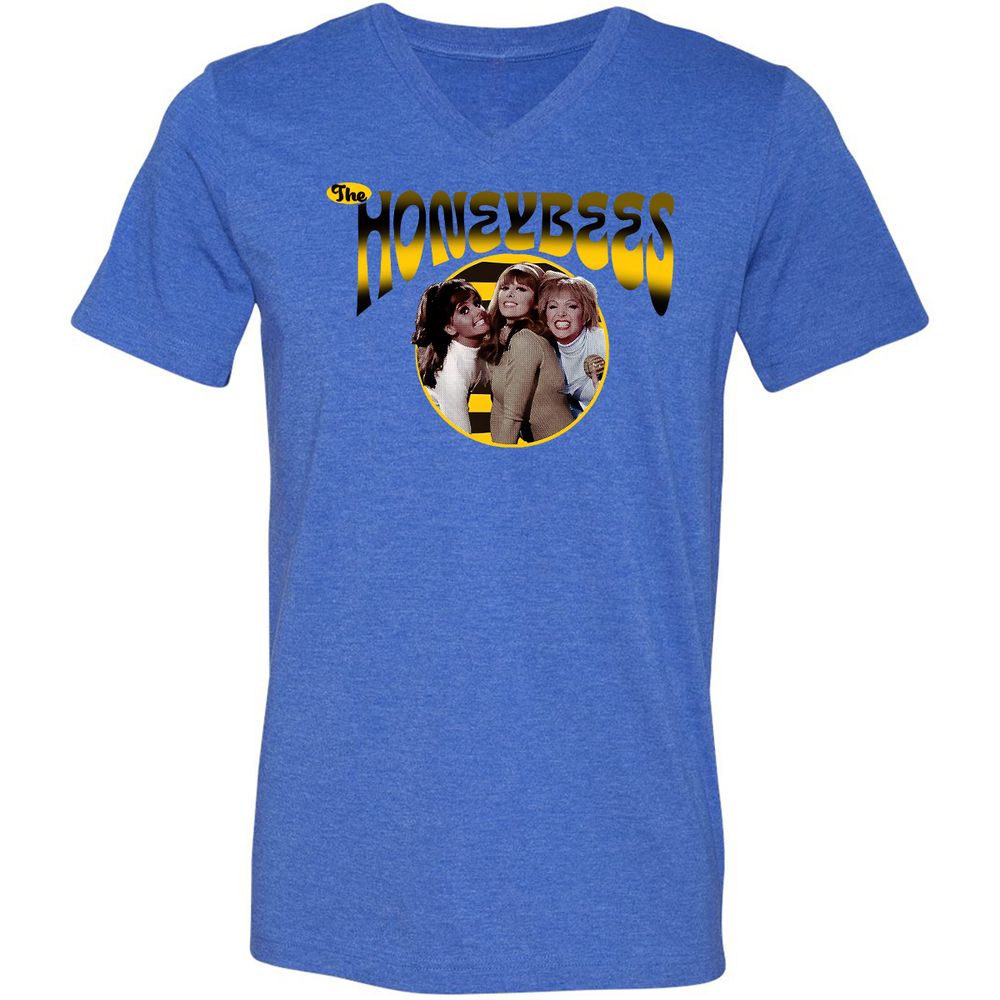 Unisex V-Neck T-Shirt - ZV6SXD33 - Heather True Royal - 14