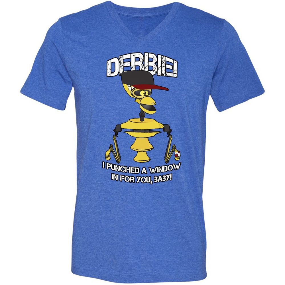 Unisex V-Neck T-Shirt - A2TRU5PP - Heather True Royal - 14
