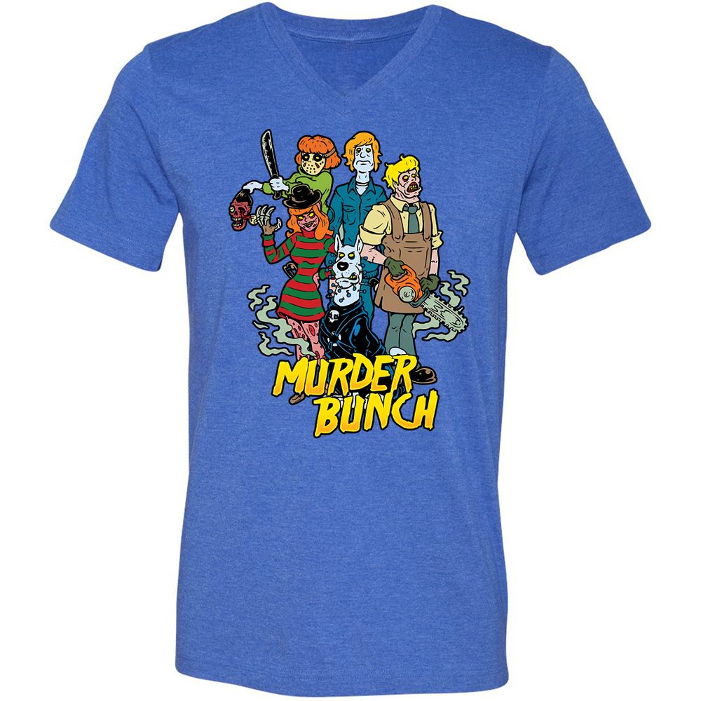 Unisex V-Neck T-Shirt - XA9ZAFZL - Heather True Royal - 14