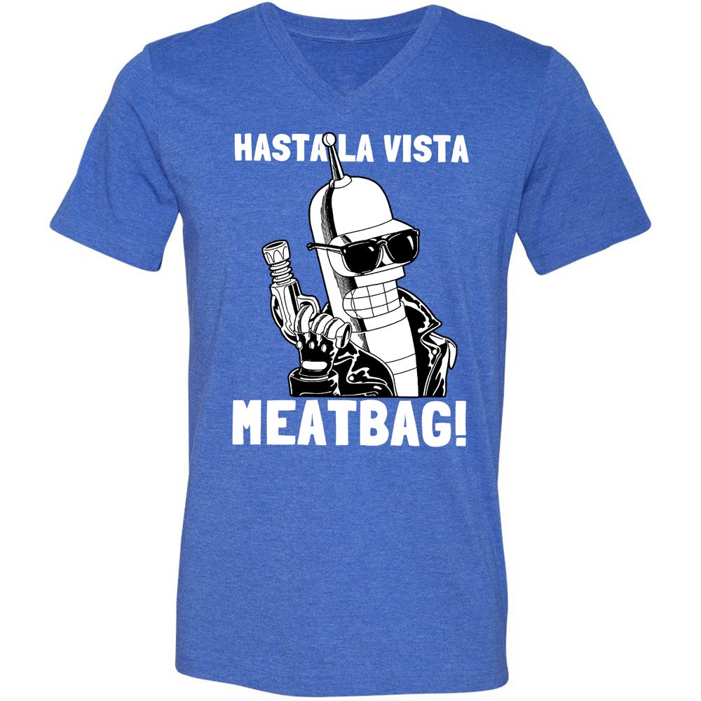 Unisex V-Neck T-Shirt - EZ16AKHX - Heather True Royal - 14