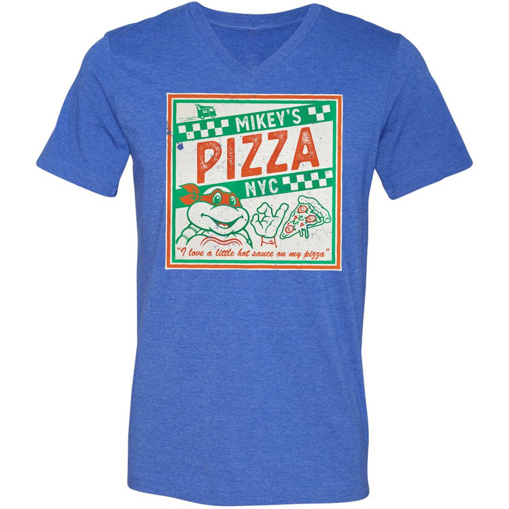 Unisex V-Neck T-Shirt - 7X3V38A6 - Heather True Royal - 14