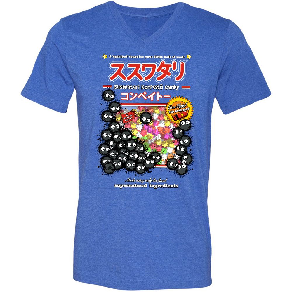 Unisex V-Neck T-Shirt - ZXHU5ZQF - Heather True Royal - 14