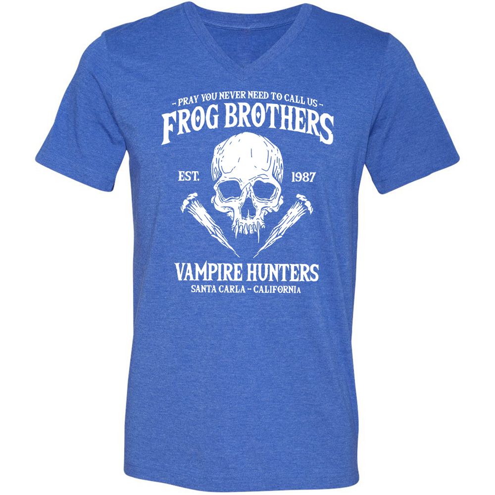 Unisex V-Neck T-Shirt - UQ25VKR2 - Heather True Royal - 14