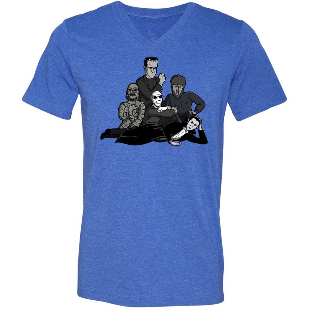 Unisex V-Neck T-Shirt - MK19M7BE - Heather True Royal - 14