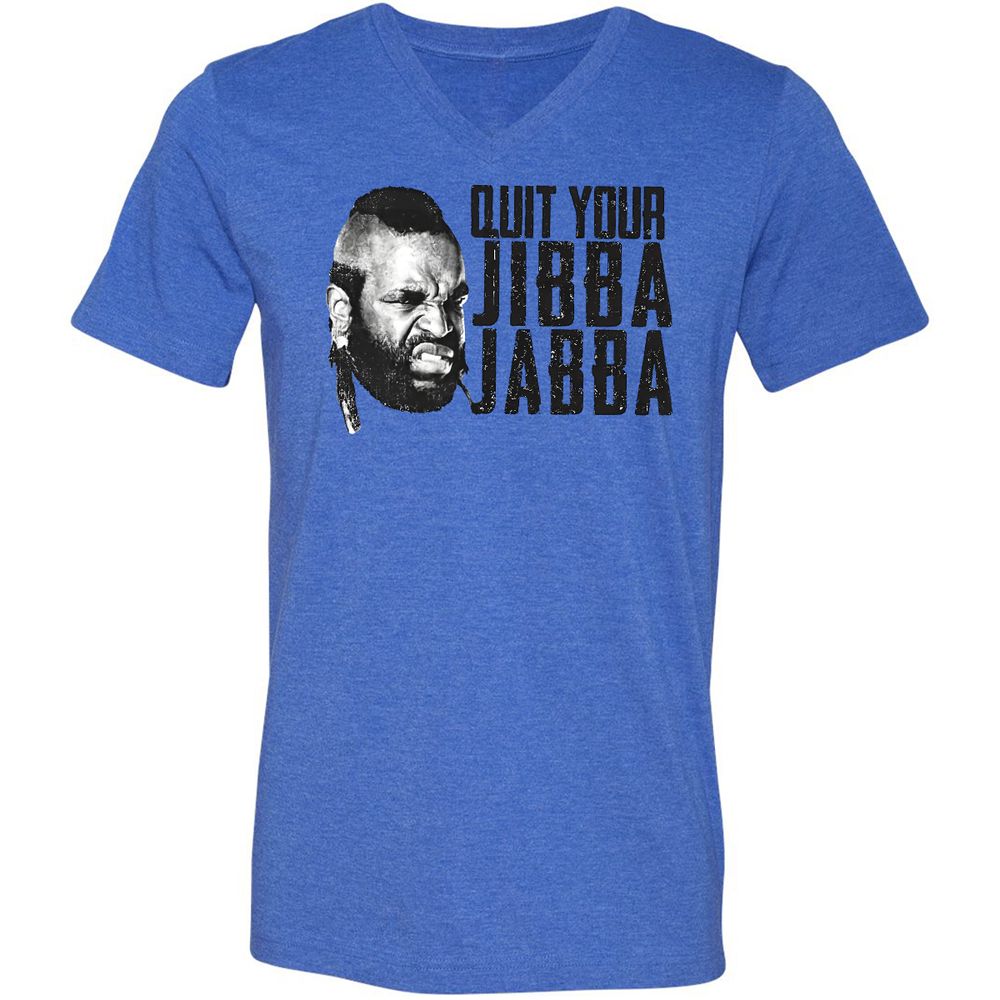 Unisex V-Neck T-Shirt - TLUMHTFQ - Heather True Royal - 14