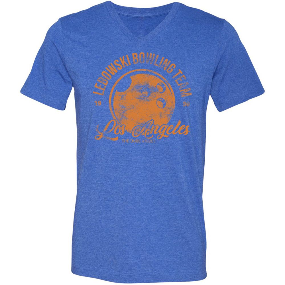 Unisex V-Neck T-Shirt - XC3E8VCH - Heather True Royal - 14