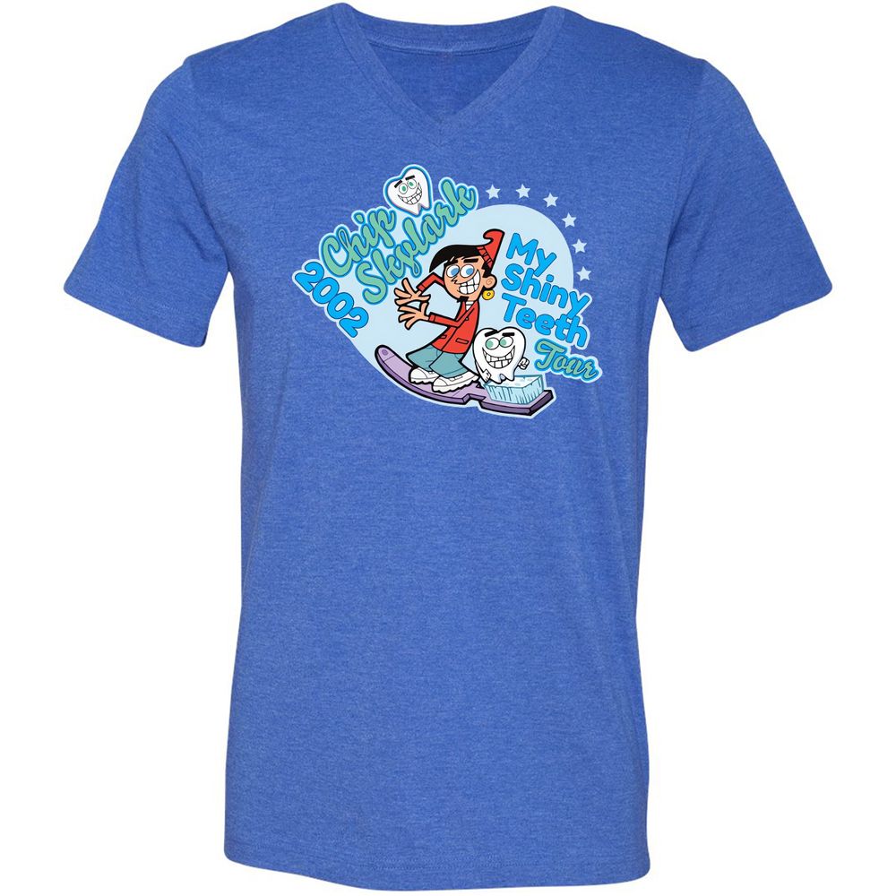 Unisex V-Neck T-Shirt - 5S9KFKLK - Heather True Royal - 14