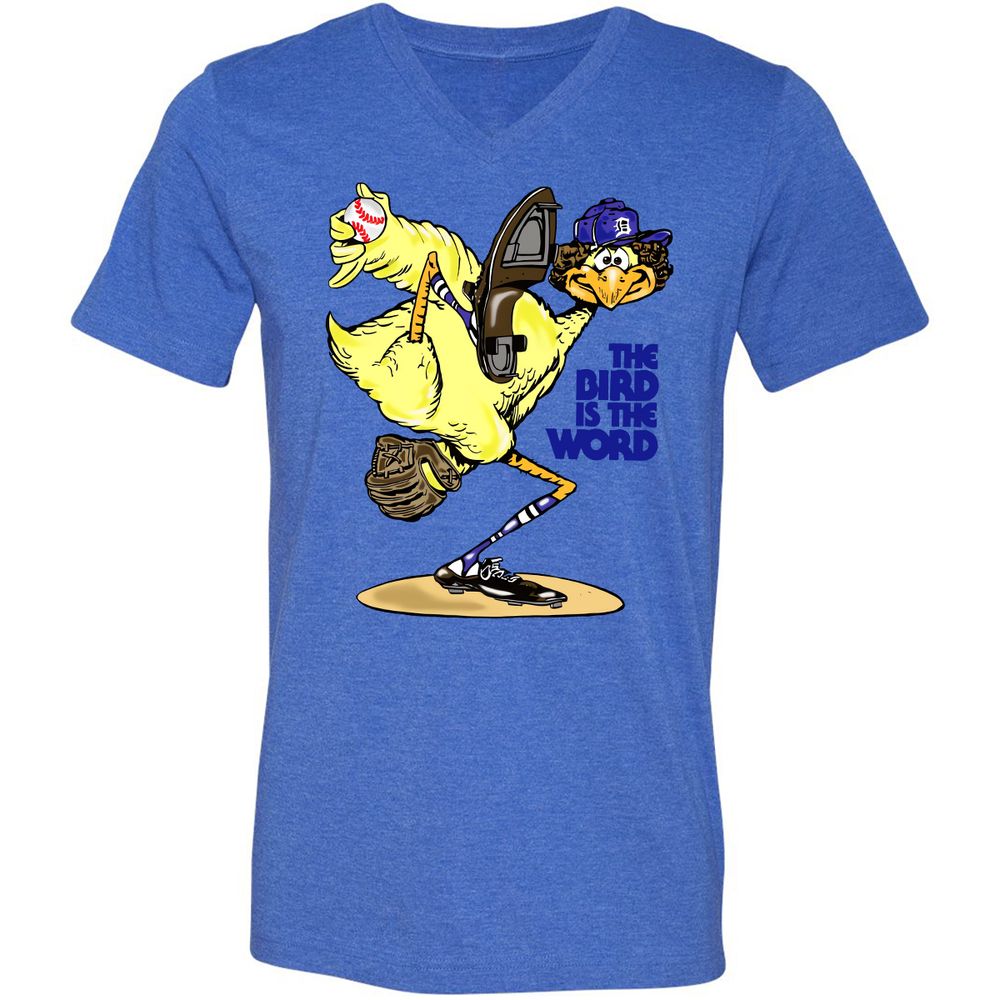 Unisex V-Neck T-Shirt - J4L6C18M - Heather True Royal - 14