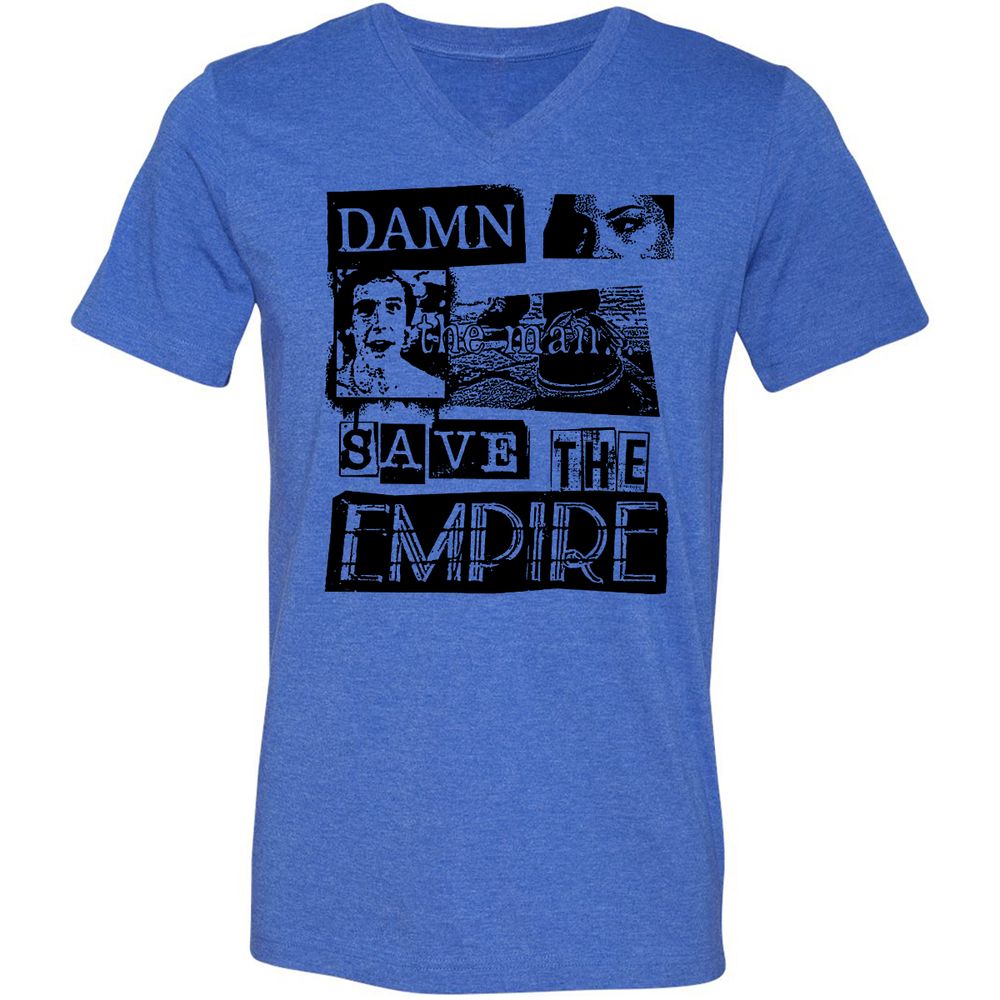 Unisex V-Neck T-Shirt - 85T26U5W - Heather True Royal - 14