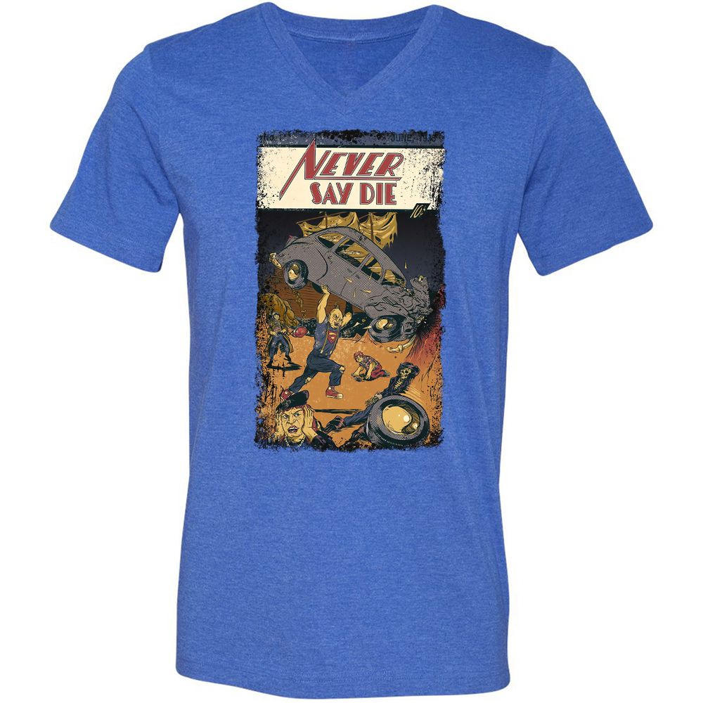 Unisex V-Neck T-Shirt - 2JSP4CGS - Heather True Royal - 14