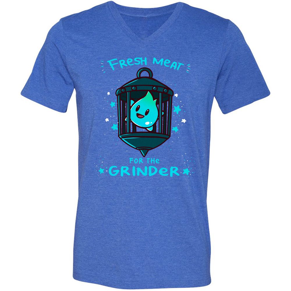 Unisex V-Neck T-Shirt - 22ZYD4JG - Heather True Royal - 14