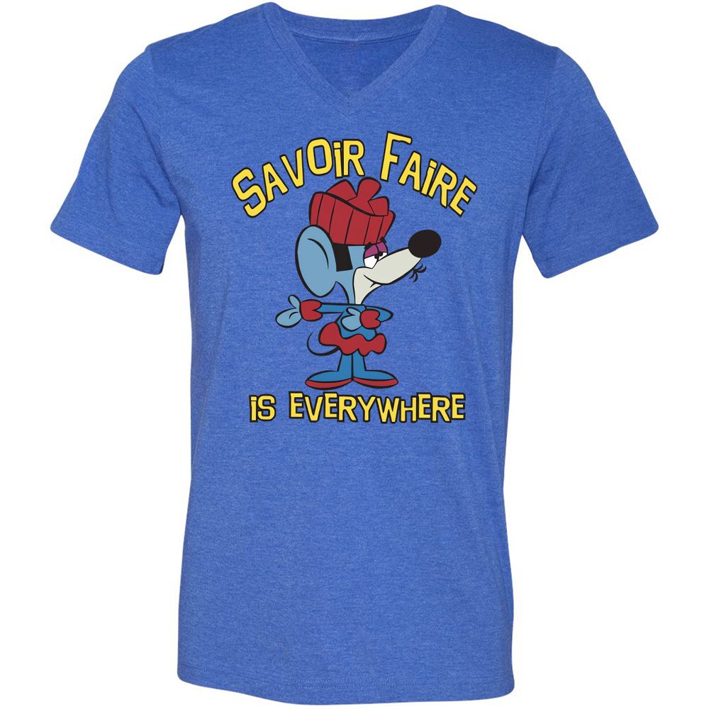 Unisex V-Neck T-Shirt - E95PJMNG - Heather True Royal - 14