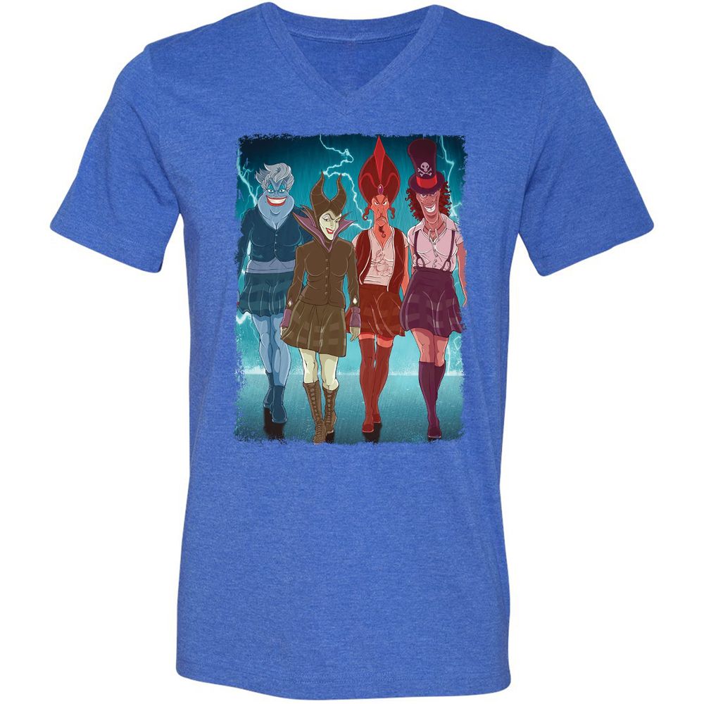 Unisex V-Neck T-Shirt - PQ5Y4NL1 - Heather True Royal - 14